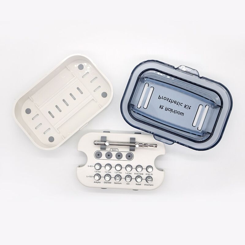 Destornillador Universal para implante Dental, Kit de herramientas de restauración, llave dinamométrica de reparación, 12 unidades