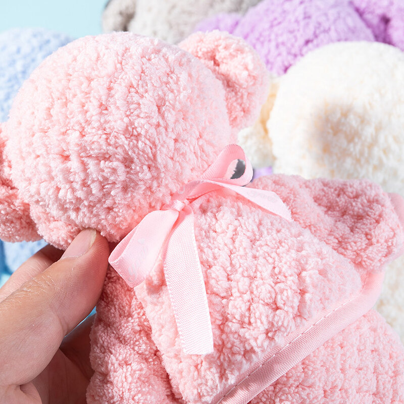 Toallas de felpa de conejo para bebé, paño absorbente de lana de Coral con diseño de piña y enrejado, 30x30cm