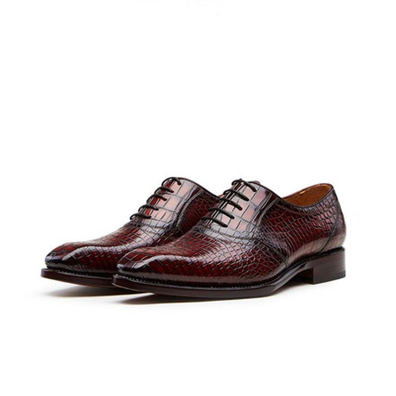 CWV – chaussures en cuir de crocodile pour hommes, à personnalisation manuelle, formelles, à la mode