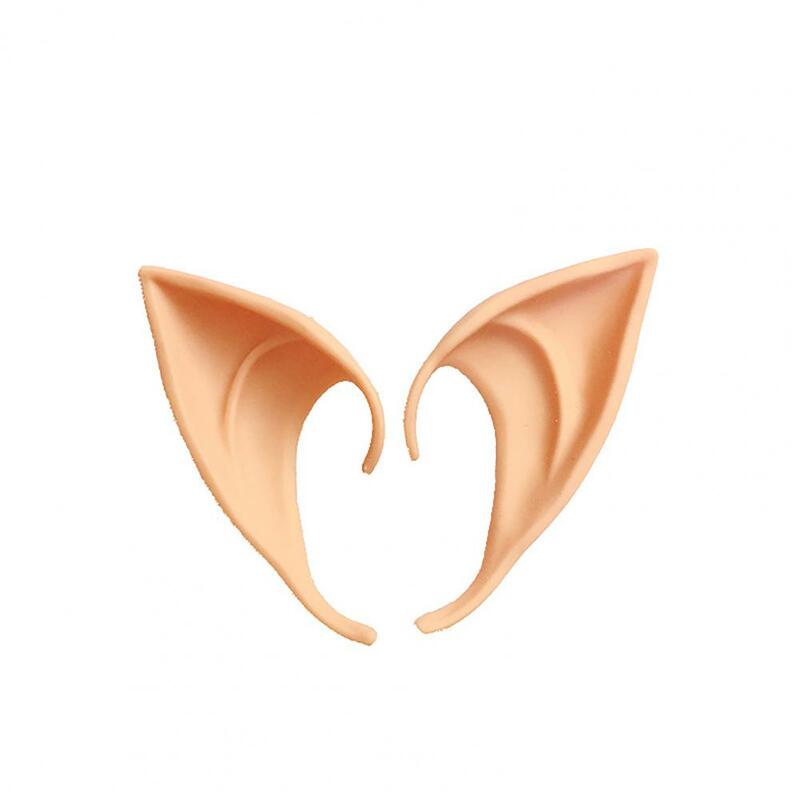 1 Pair Cosplay Clip Earrings Costume Elf Ears Creative Emulsion Latex Angel Ears Fashion Accessories Halloween Decoration