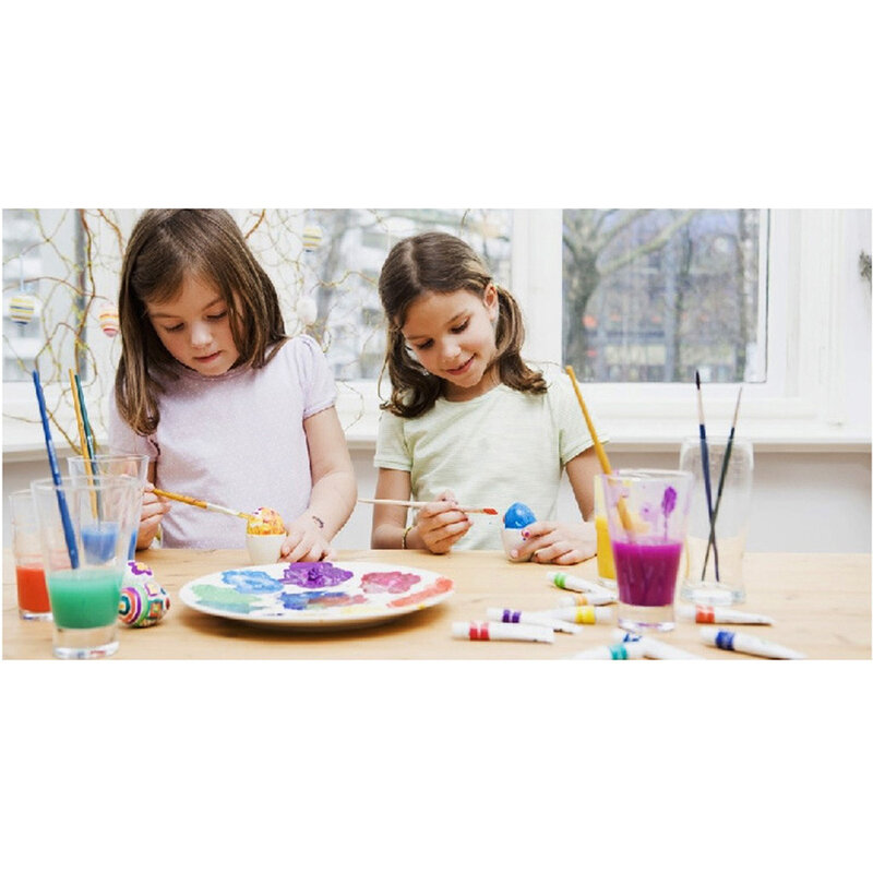 Escova de esponja branca para crianças, rolo de pintura em espuma, ferramenta DIY Craft, brinquedos de desenho, 3 peças por conjunto