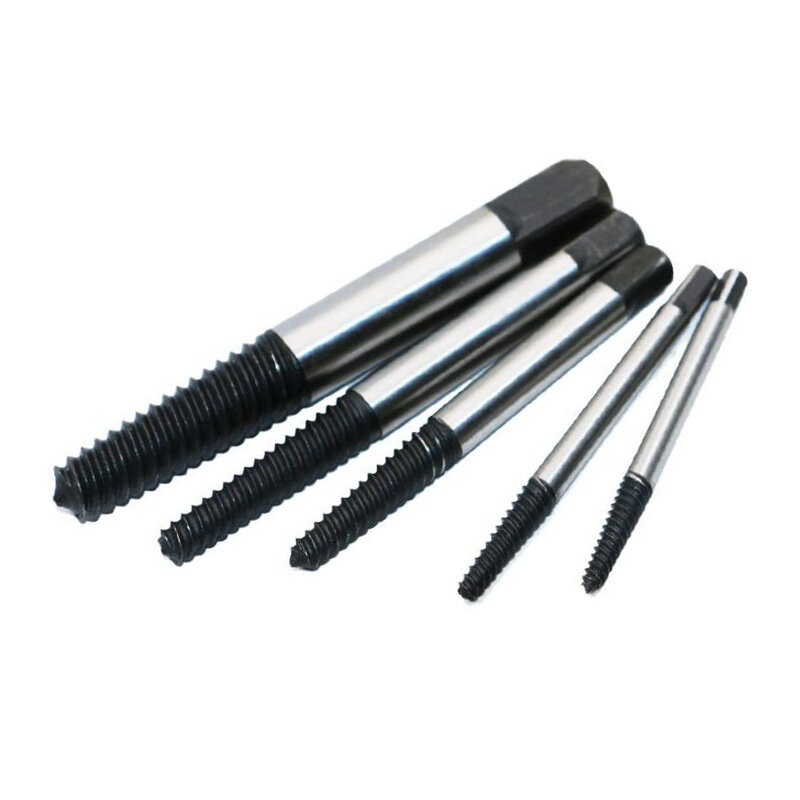 Drill Bit Guide Set Damaged Screw Extractor 5-Piece Plastic Box Steel Screw Remover Speed Easy Out Set Tool Accessories