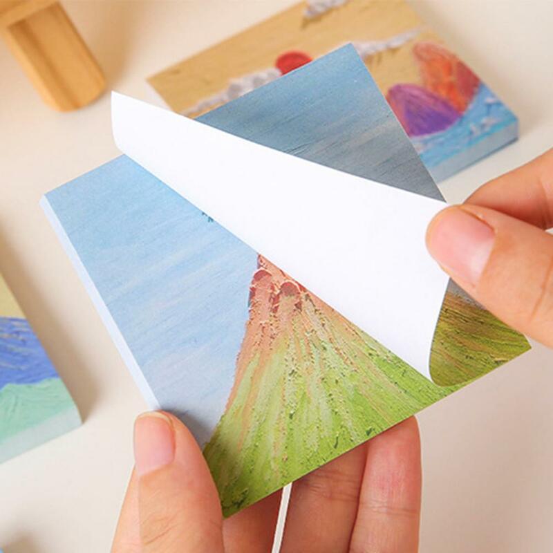 80 sztuk/zestaw karteczka samoprzylepna wygodny dekoracyjny efekt wizualny przylepny notatnik lekki łatwy w użyciu notatnik Memo