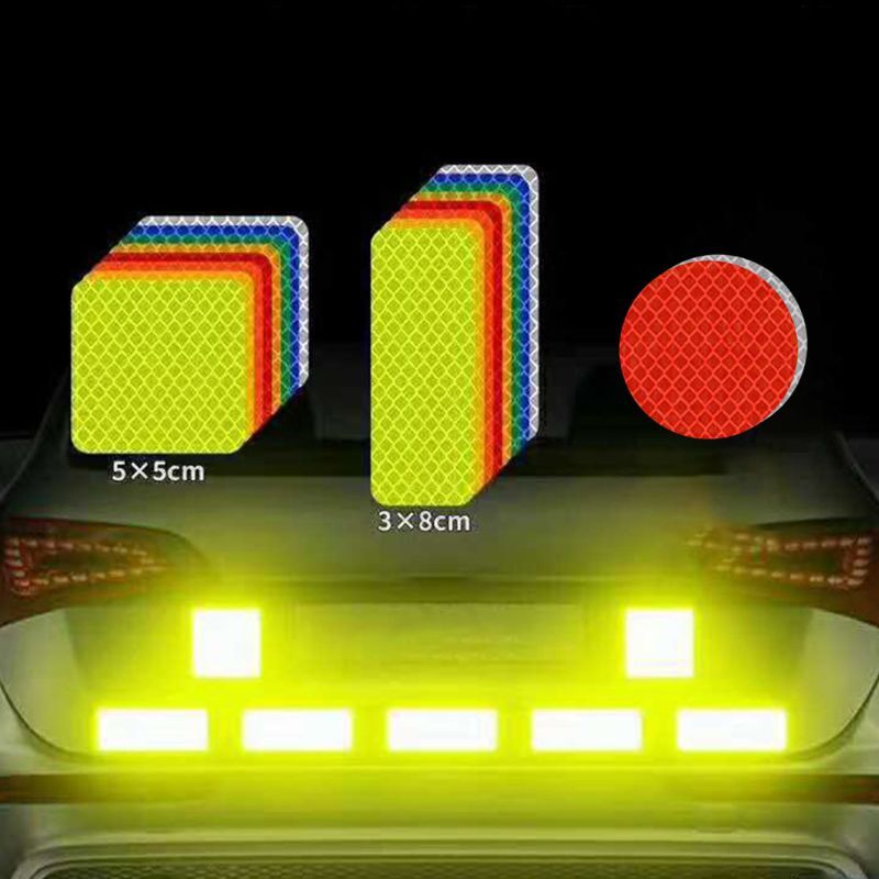Светоотражающие предупреждающие полосы безопасности, светоотражающие полосы для бампера автомобиля, безопасные отражающие наклейки, наклейки для стайлинга автомобиля