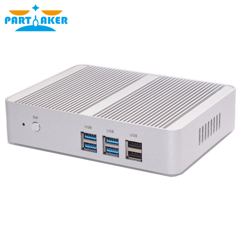 Partaker – Mini PC Windows 10 Pro, Intel Core i5-4200y/i3-4020y, DDR3L, ordinateur Barebone, HTPC, wi-fi, sans ventilateur, moins cher