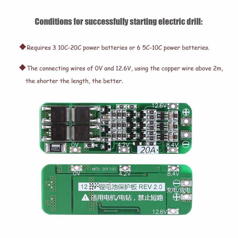5PCS 3S 20A Li-ion Lithium Battery 18650 Charger battery Protection Board PCB BMS 12.6V Cell Charging Protecting Module diy kit