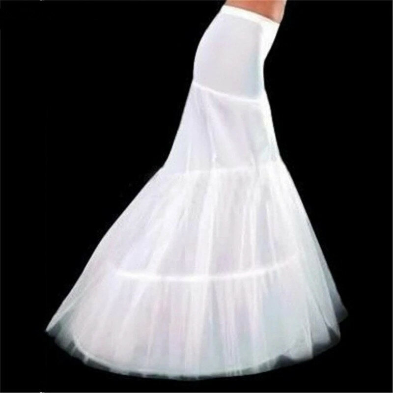 Women Bridal Petticoat Underskirt Mermaid Petticoats 2 Hoop Bone Elastic Wedding Dress Bridal Petticoat Cheap Wedding Accessorie