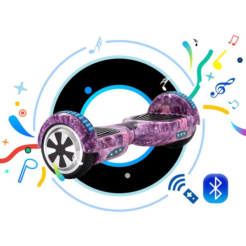 6.5 Inch Self-Balancing Scooters Cheap LED Electric Scooters Two Wheels Balance Skateboard Hoverboard For Kids Bluetooth+Bag