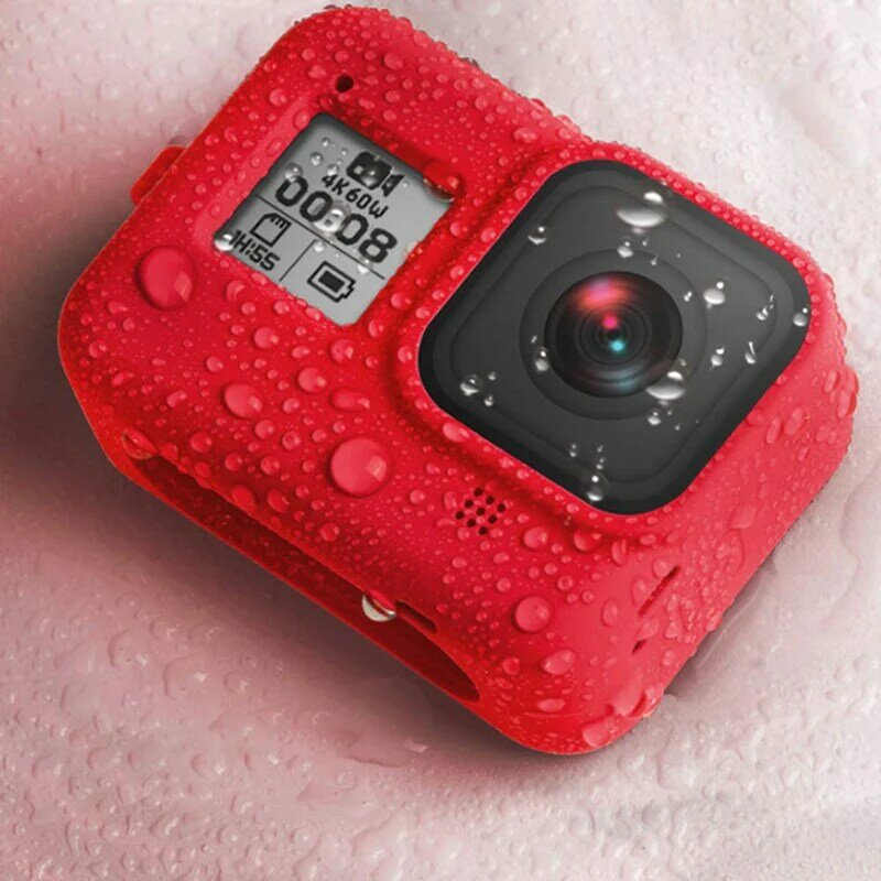 Pour GoPro 8 accessoire coque en Silicone souple peau coque de protection boîtier Silicone couverture pour Go Pro Hero 8 caméra d'action noire