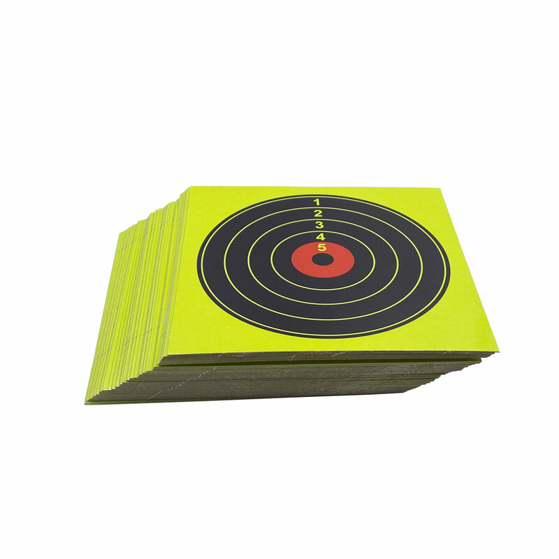Yellow Cardboard Splatter & Reactive Paper Target Can be Matched with Pellet Trap 20 Pcs 5.50"*5.50"(14cm*14cm)