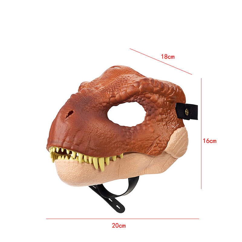 Máscara realista de Juras Worl Dinosaur, juguete Original de Halloween, accesorios de fiesta, Disfraces para adultos, juguetes para niños, figura de Anime