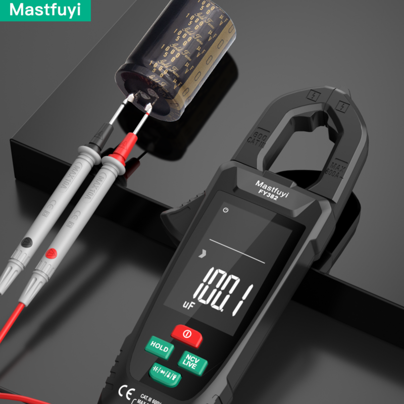 Mastfuyi Digital Clamp Meter Großen Bildschirm Multimeter 9999 Zählt AC Spannung Strom Kapazität Auto korrektur der falschen getriebe