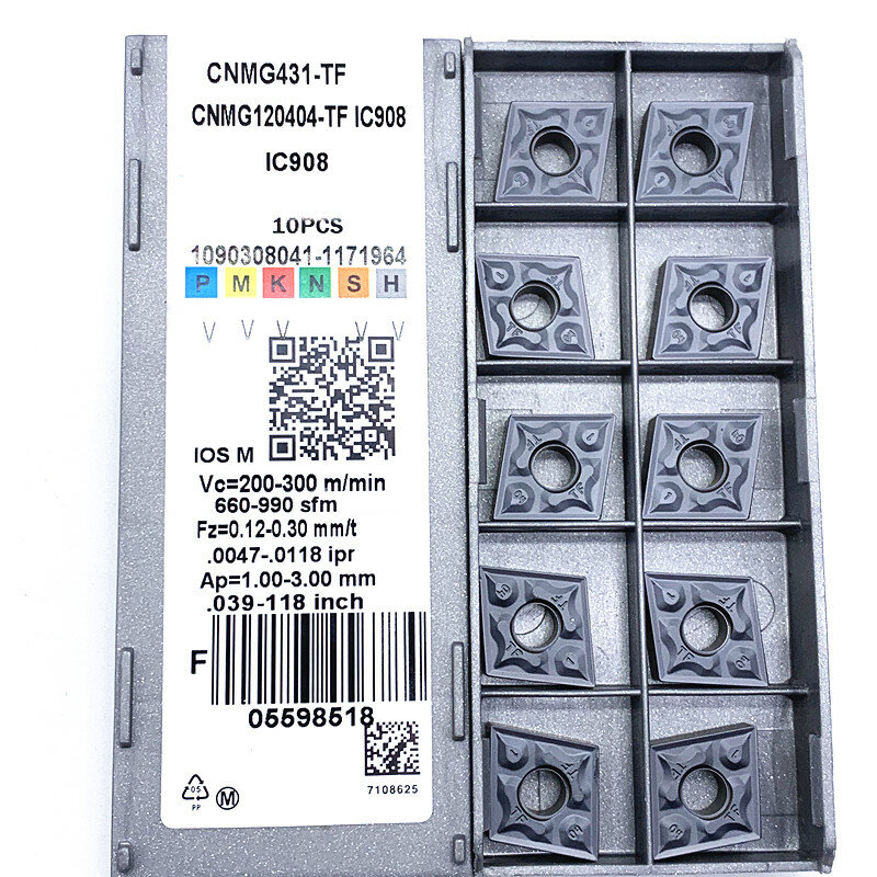 CNMG120404 IC908 CNMG120408 TF IC907 أدوات خراطة خارجية عالية الجودة CNMG 120404 120408 أداة القطع باستخدام الحاسب الآلي تحول إنسر
