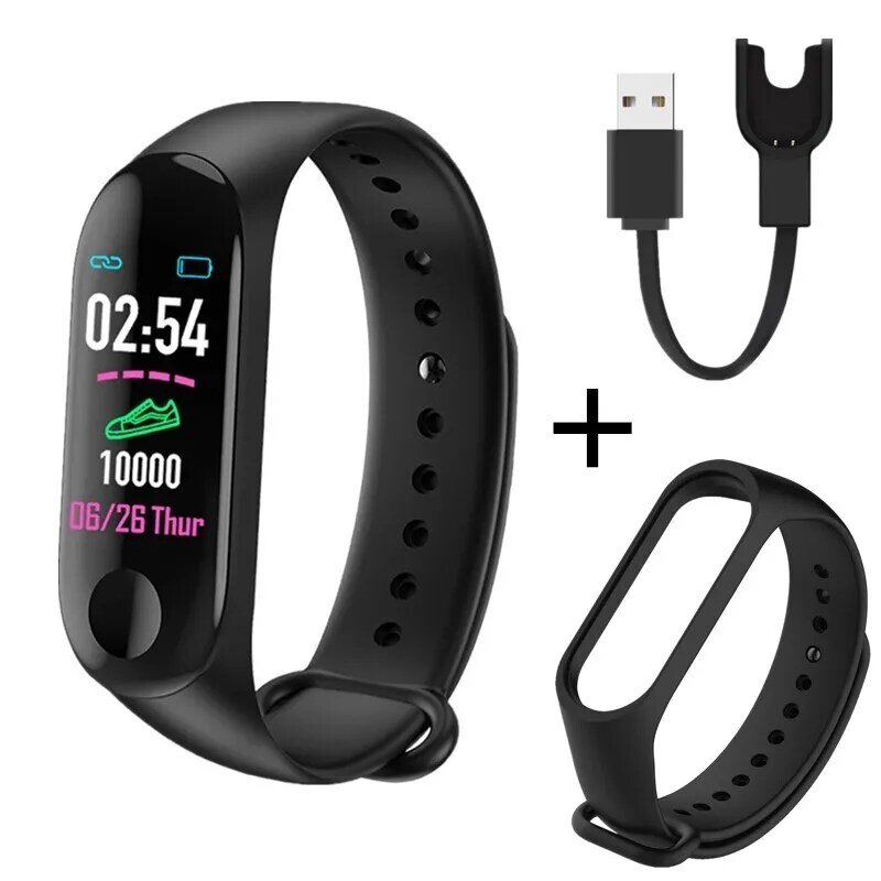 M3 Plus Smart Band Bluetooth Sports Fitness Tracker Smart Bracelet Healthy Sleep Blood Pressure Heart Rate Monitor Smartband