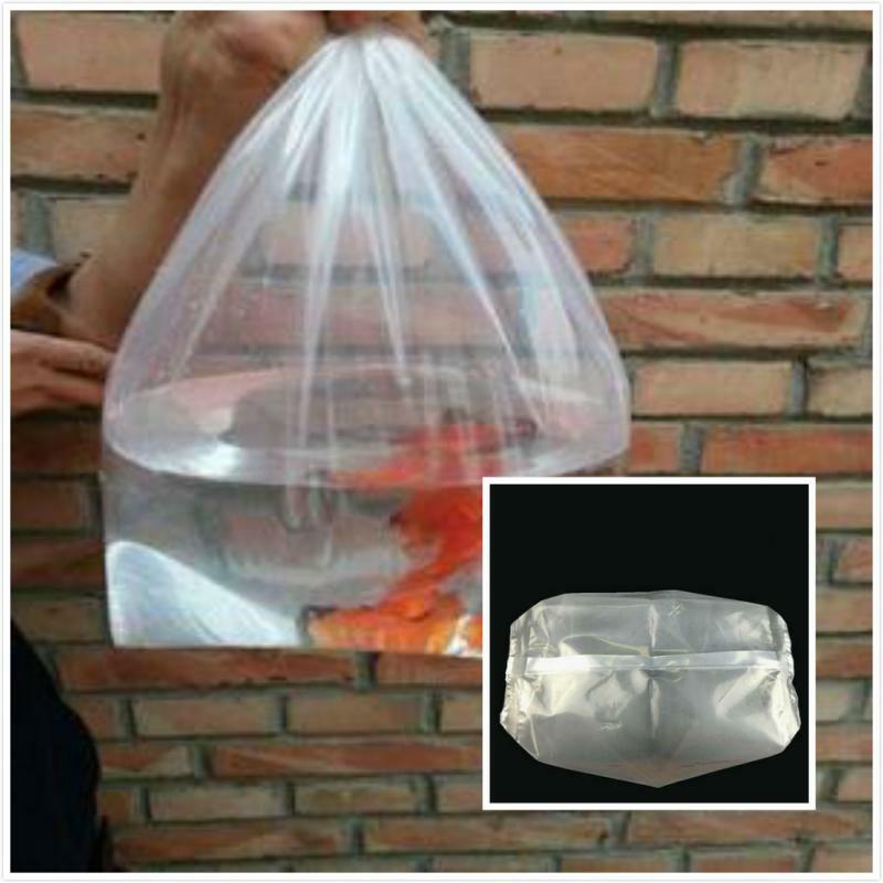10 pçs sacos de respiração do aquário sacos de respiração transporte longlife peixe camarão 10cmx3 0cm/12cmx3 5cm/14cmx40cm