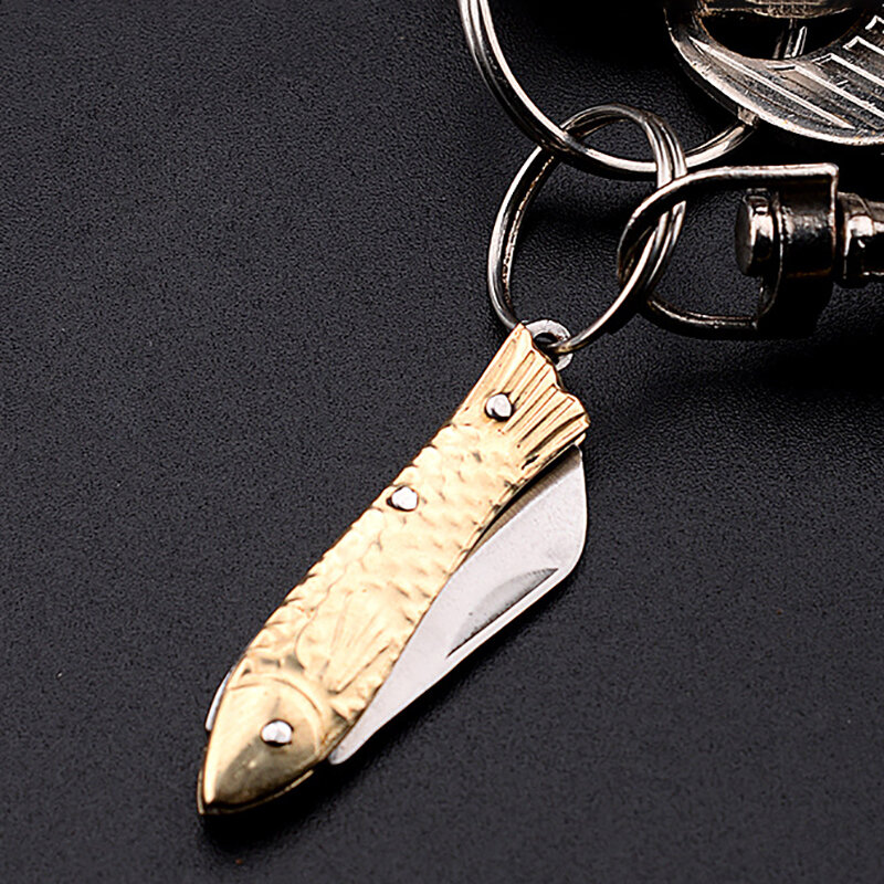 Mini couteau de poche pliant, déballage express, petit couteau d'autodéfense, pendentif porte-clés, outil de coupe portable
