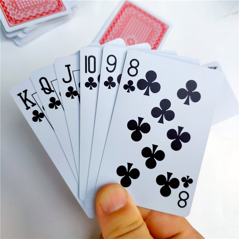 Waterproof Plastic Poker Playing Cards Set, novo padrão, Adult Board Games, PVC, 58*88mm