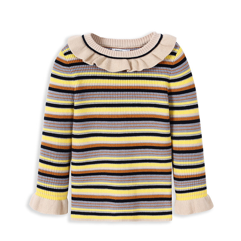 Balabala Pullover para niño pequeño suéter de punto acanalado con apliques de reloj de imitación en el puño niños niño ropa de invierno