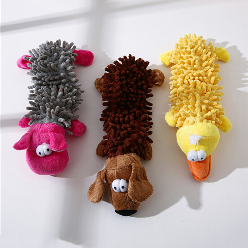 Pelúcia Animal Shape Toy para Pet Dog, Mastigar brinquedos de limpeza, Squeaky para cães pequenos, Mastigar brinquedo para Chihuahua, Yorkshire, Bichon, durável, baixo preço
