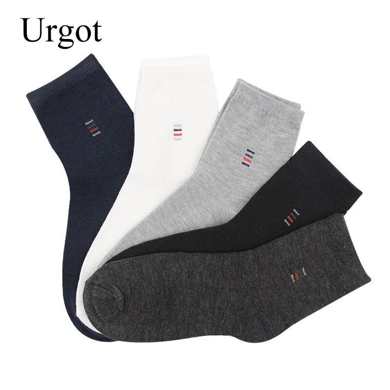 Urgot 6 Pcs=3 Pairs Men's Socks Classic Business Brand Calcetines Hombre Socks Men High Quality Cotton Casual Male Socks Meias