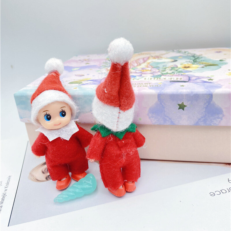 3 Buah/Banyak 2.5 ''/4'' Boneka Elf Bayi Aksesori Rumah Boneka Natal Mainan Elf Bayi untuk Anak-anak DO0108