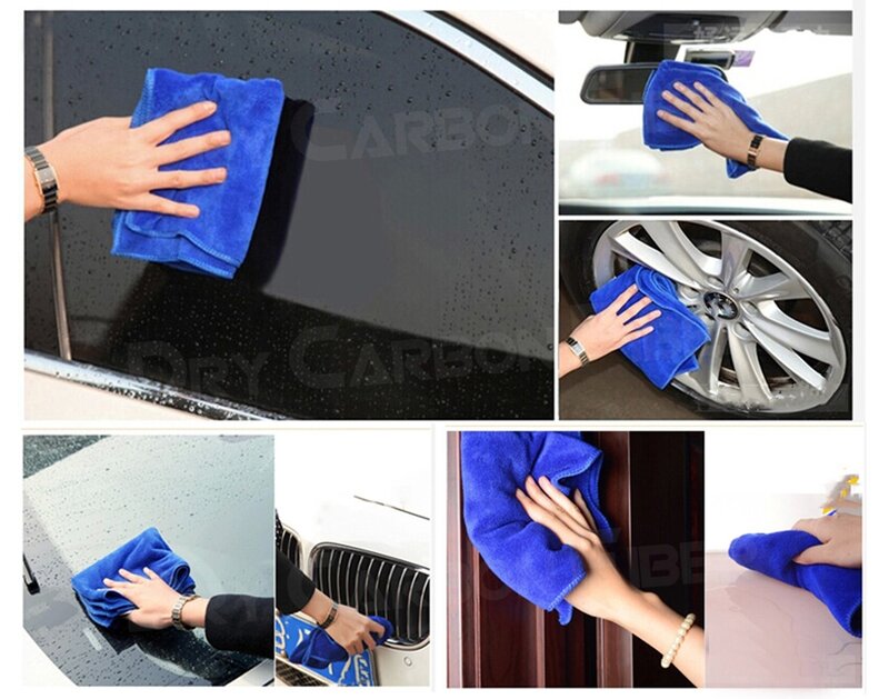 30 × 30センチメートル洗車マイクロファイバークリーニング乾燥布ヘミングカーケア布ディテール洗車タオル車のため
