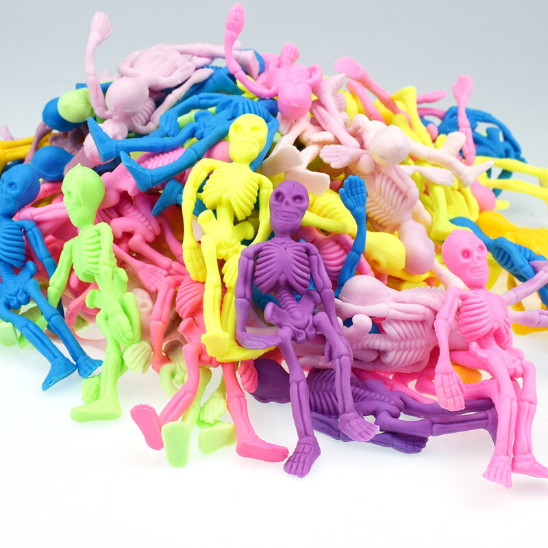 Umwelt Freundliche Kunststoff Weichen Silcone TPR Skeleton Menschliches Skelett Modell Puppe Halloween Dekoration Spielzeug-Kapsel Spielzeug