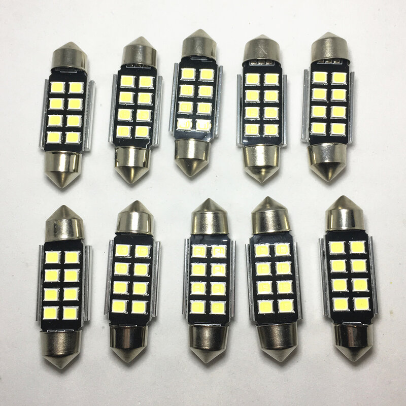 2 Stuks 31Mm 36Mm 39Mm 41Mm Festoen Canbus C5W Led Foutloos 5630 5730 8 Led smd Interieur Reading Wit Ijsblauw Lampen Dome Lampen