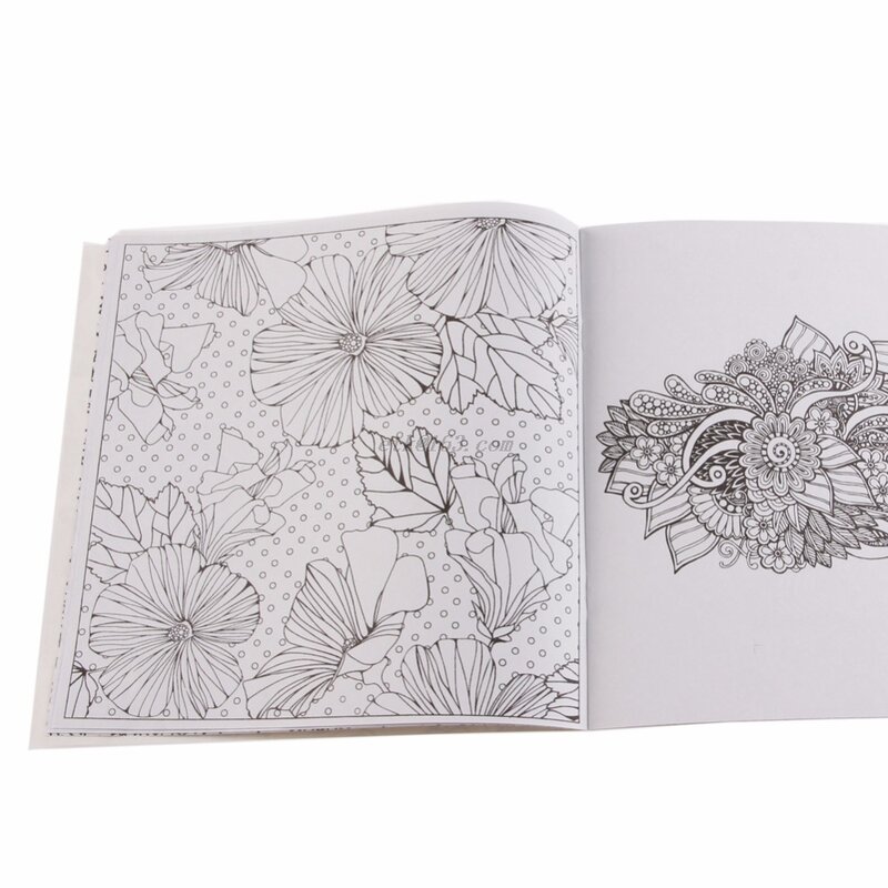 Libro de colorear de flor de Mandalas para niños y adultos, libro de dibujo artístico para aliviar el estrés y matar el tiempo, grafiti, 12 páginas, 1 ud.