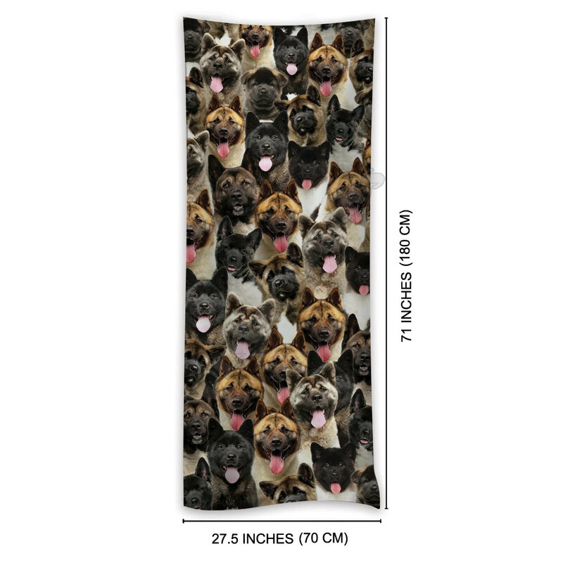 Alaskan 3d impresso imitação de caxemira cachecol outono e inverno espessamento quente engraçado cão xale cachecol