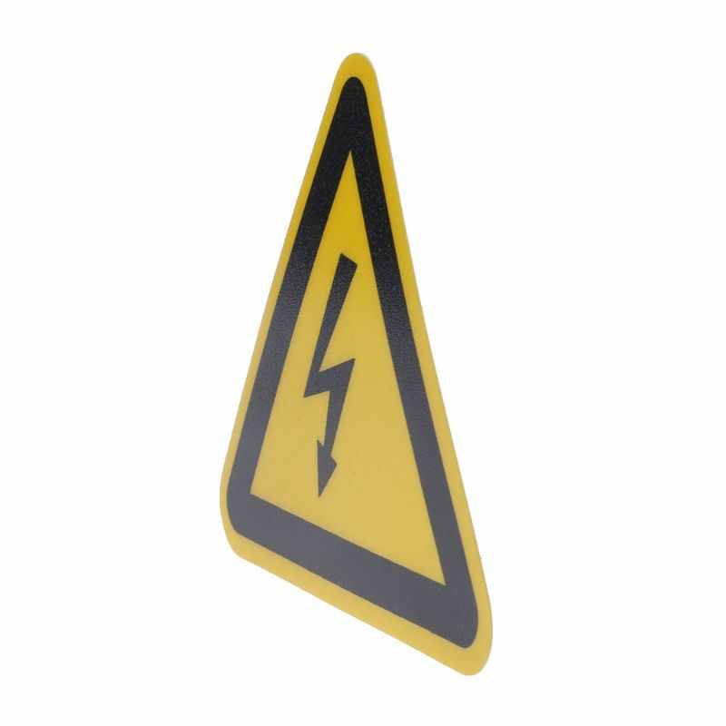 Etiquetas adesivas de aviso: choque elétrico, risco de emergência, segurança, 25mm 50mm 100cm, pvc à prova d' água