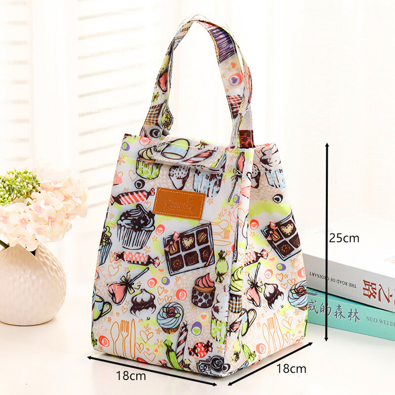 Portable Lunch Bag Thermal Insulated Lunch Box Leakproof Reusable Food Storage Bags Cooler Tote Box For School Office Outdoor
