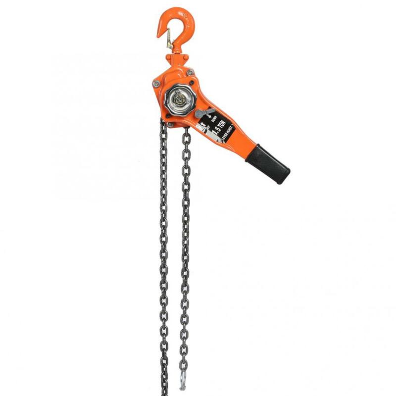 0.75t/1.5t/3t Heavy Duty Lifting Chain Block Hoist Alloy Steel Adjustable Ratchet Manual Lever Pulley Hoist 3m Lifting Height