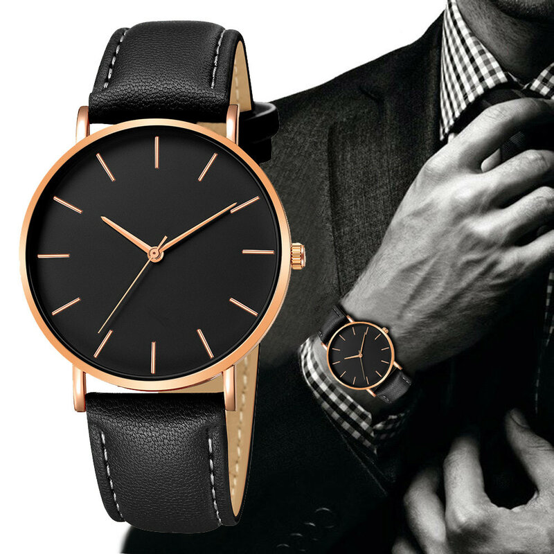 Luxury นาฬิกาผู้ชาย2023ใหม่แฟชั่นหนัง Silver Dial นาฬิกาผู้ชายนาฬิกา Casual Quartz นาฬิกา Relogio Erkek Kol saati