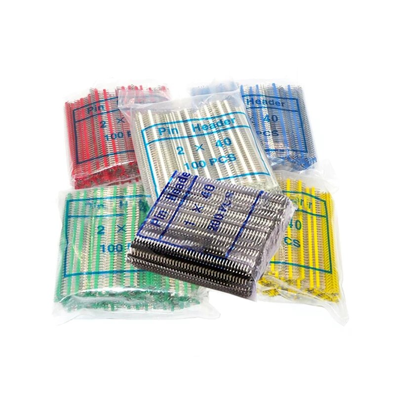 10PCS/LOT 40 Pin 1*40 2*40 Single/Double Row Male And Female 2.54 Breakable Pin Header Connector Strip For Arduino Colorful