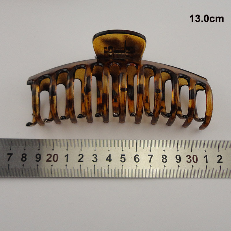 プラスチック製のヘアクリップ,大きな茶色のポニーテールを保持するためのツール,5個,9.0cm,11.0cm,13.0cm