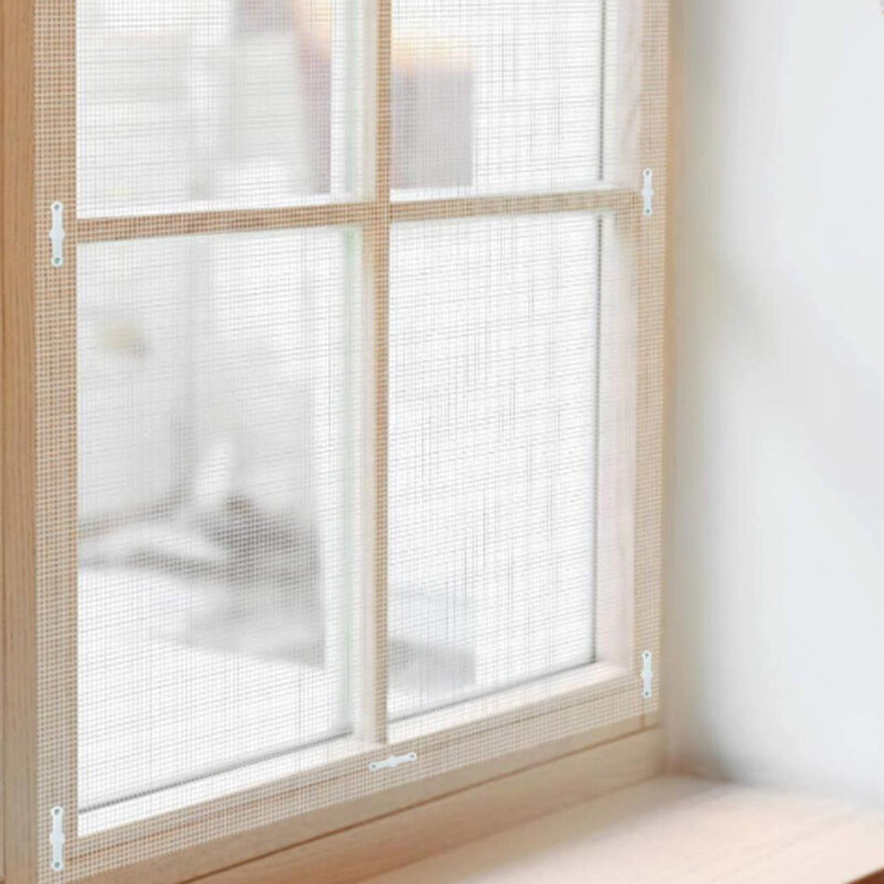 8 szt. Klamra do montażu okna ekranowego samoprzylepne klipsy mocujące regulowane plastikowe siatki okienne zatrzask