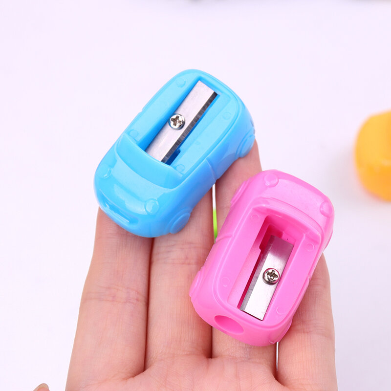 1PC Mini Cute Kawaii Candy Colored Standard School Supplies Car Pencil Sharpener for Kids Girls Stationery Items