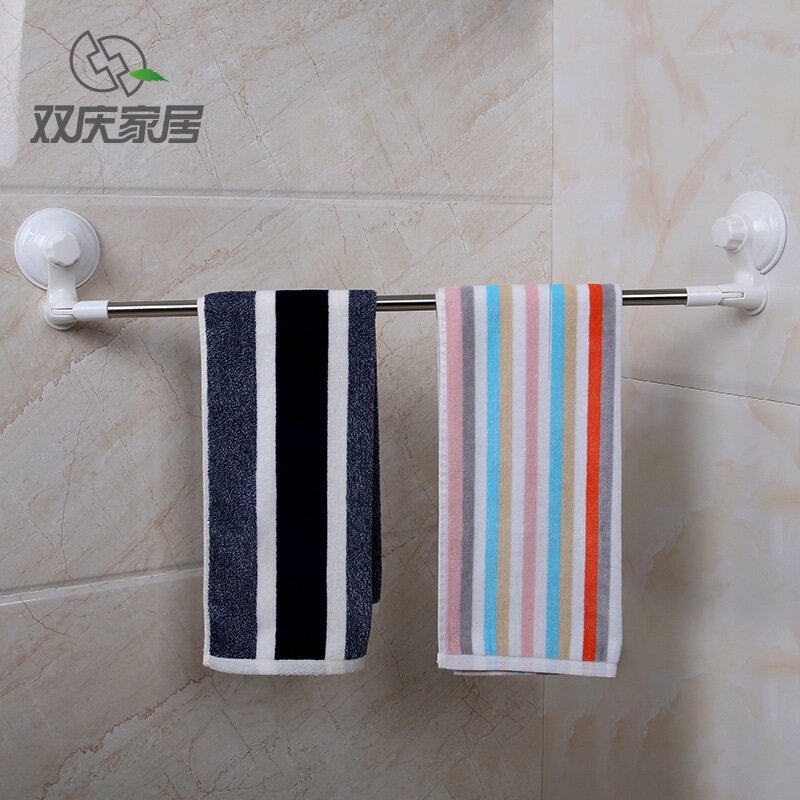 Shuang Qing Casa Residem Toalheiro Forte Ventosa Cremalheira Do Banheiro de Toalha Toalheiro Barra de Toalha Único Pólo 1027