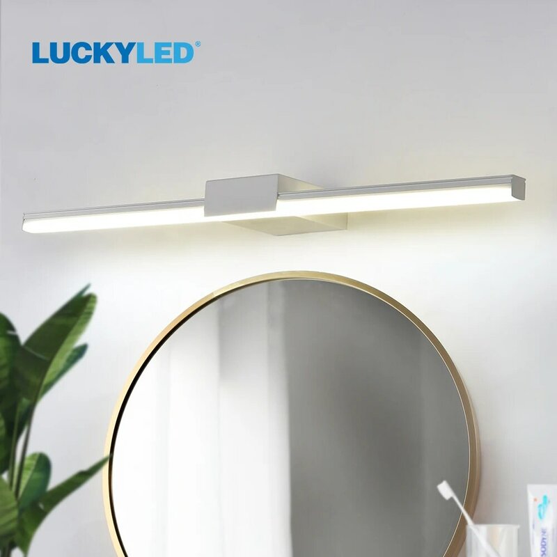 LUCKYLED Modern Led Bathroom Light 8W 12W AC85-265V Wall Lamp Wall Mount Light Fixtures Indoor Sconce Lamp Wall Lights Fixture