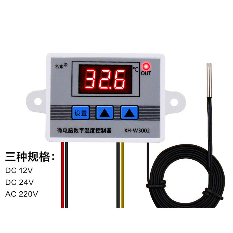 Controlador de temperatura Digital LED para incubadora, interruptor de calefacción, termostato, Sensor NTC, interruptor de controlador de temperatura
