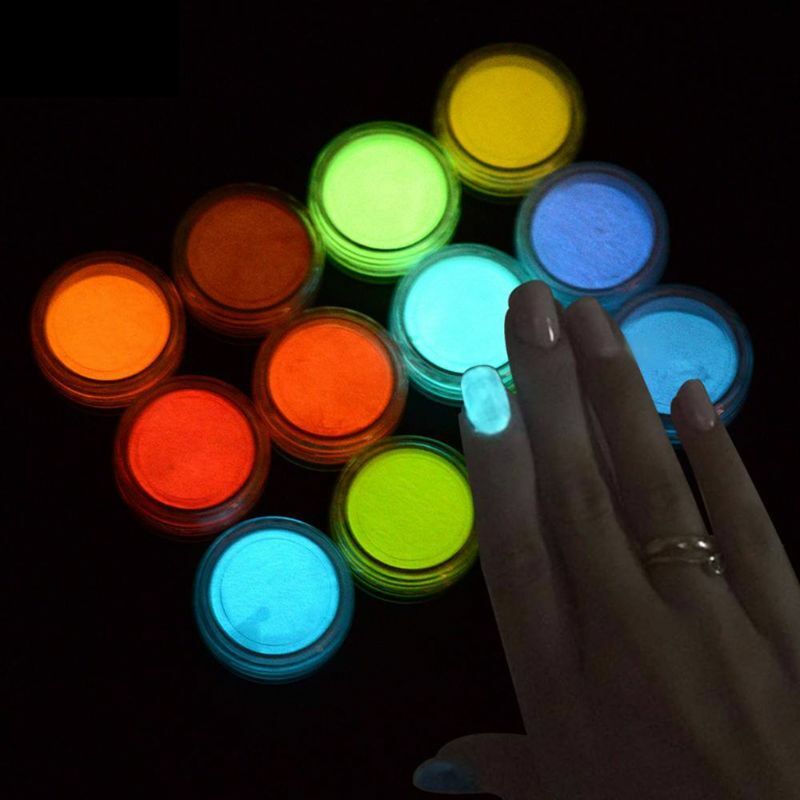Poudre lumineuse pour fabrication de bijoux, Pigment de résine époxy UV, 10 couleurs