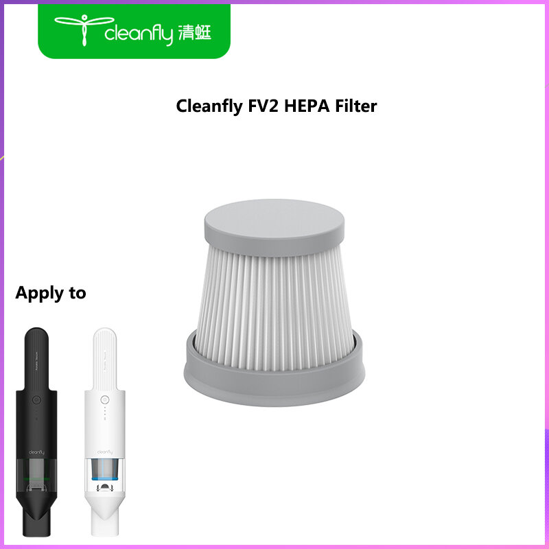 Cleanfly FV2 필터 COCLEAN 자동차 휴대용 진공 필터 예비 부품 팩 키트, HEPA 필터, 홈 바닥 청소 브러시