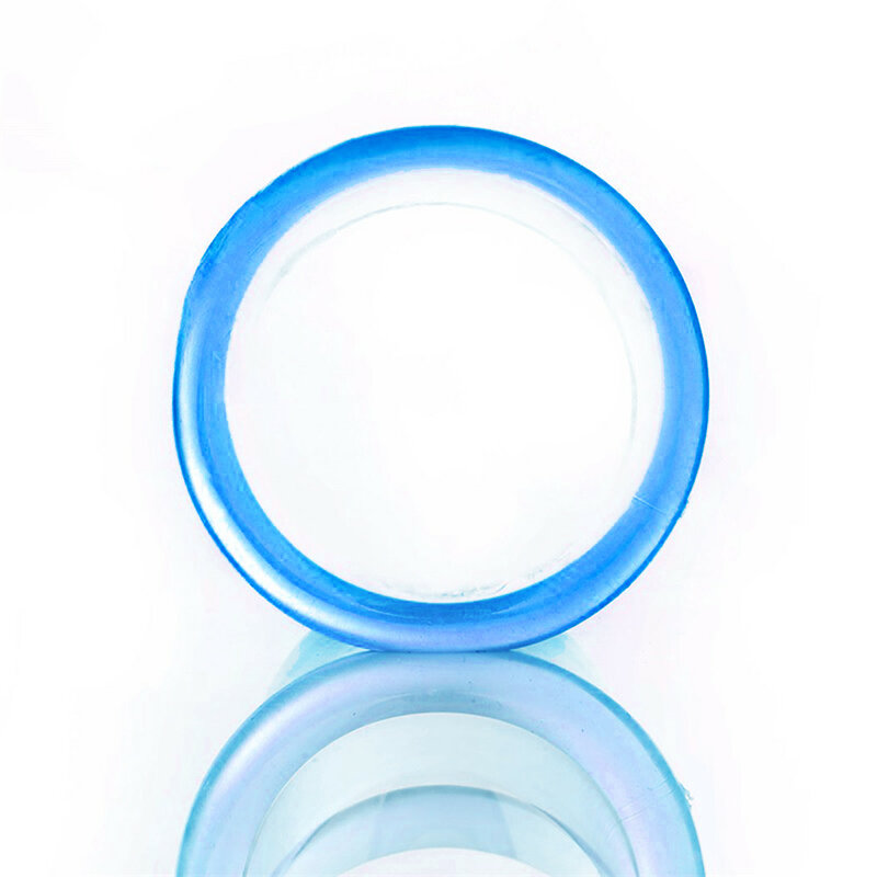 Tanga transparente Sexy para hombre, ropa interior de silicona suave de alta elasticidad, anillo para pene, 1/6 piezas