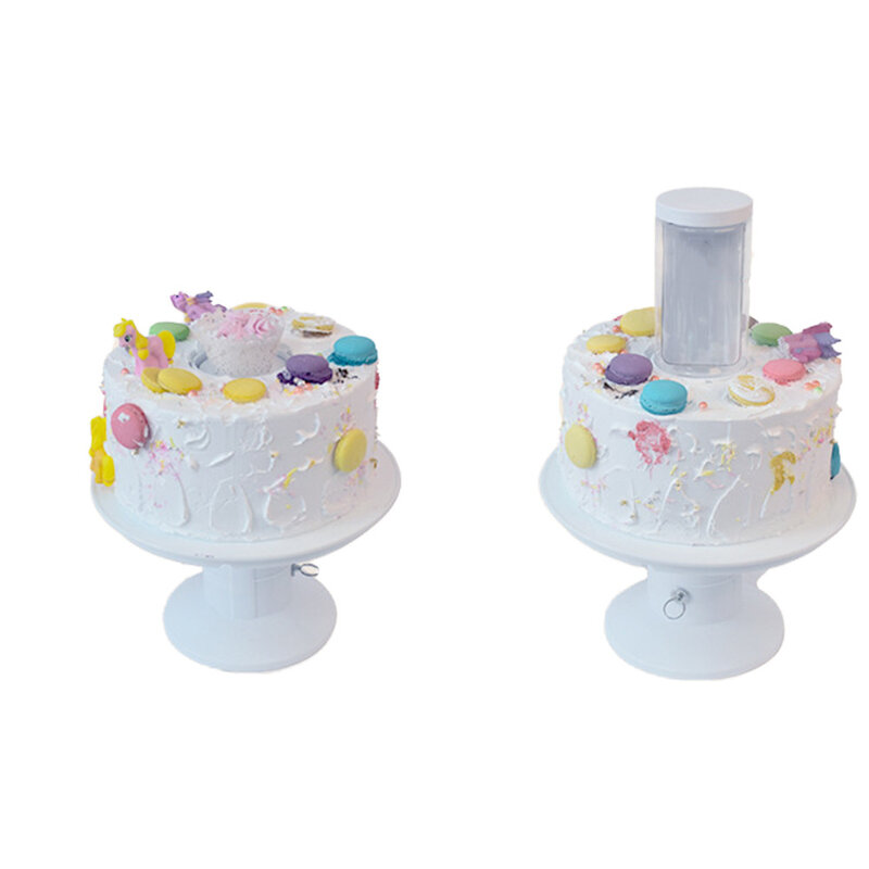 Surprise Stand Musical Popping Cake Stand Happy Birthday Cake Holder 2 in1