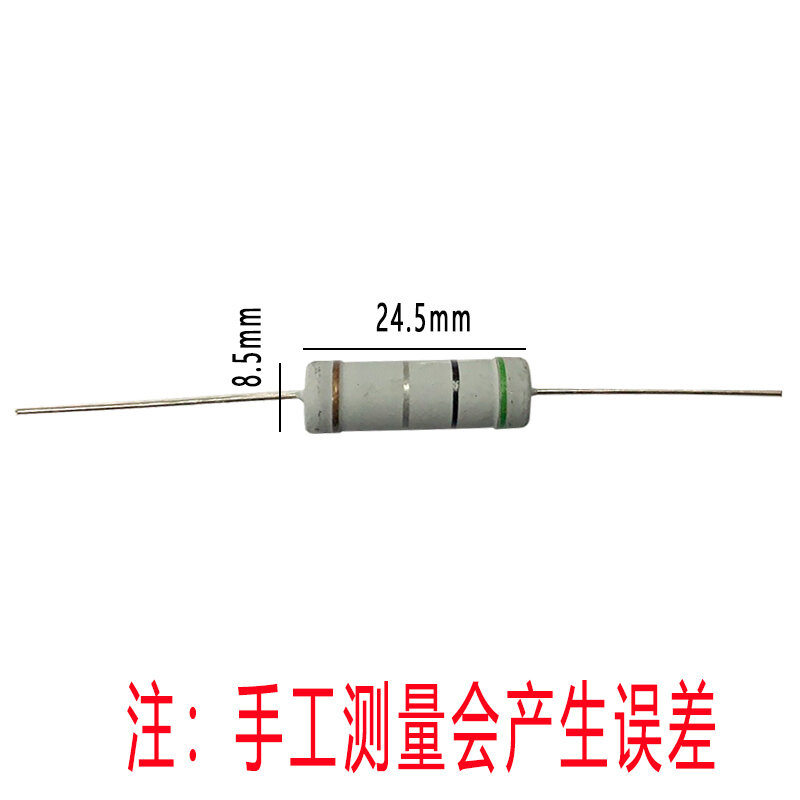10pcs 5W Carbon Film Resistor 5% 2R4 24R 240R 2K4 24K 240K 2.4 24 240 R K Ohm 1R-1M