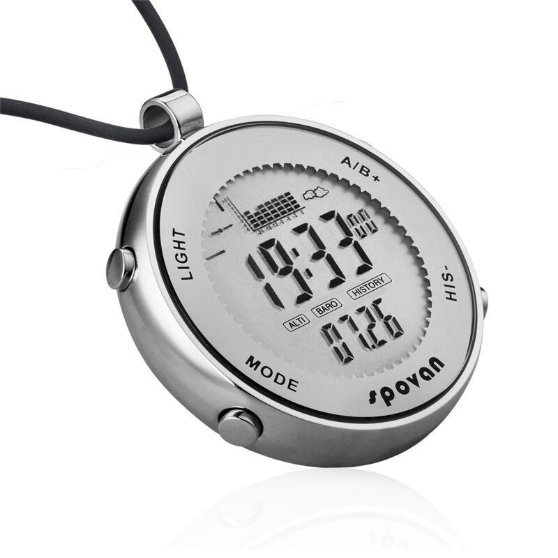 Zegarek kieszonkowy marki SPOVAN cyfrowy barometr wędkarski termometr wysokościomierz Outdoor zegarek sportowy 50m wodoodporny Reloj Hombre