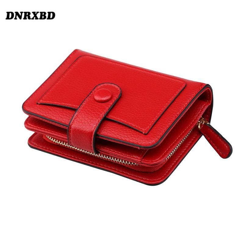 Portafogli da donna 2021 New Luxury Brand Red Small card wallet portamonete portamonete con cerniera corta e portafoglio Hasp Fashion Money Bag portfel damski