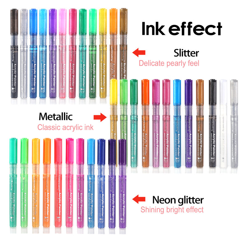 Màu Acrylic Bút Bút 60 Màu Tranh Bút Lông Bộ Vải Bố Cho Tranh Gắn Đá Đá Gốm Kính Gỗ Vải quà Tặng