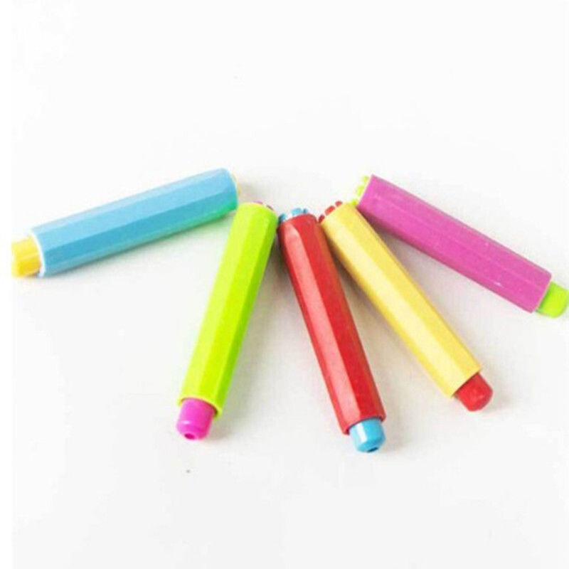 5 Pcs/Pack Colourful Non-toxic Chalk Holder Chalk Clip Teacher Blackboard Sticker Chalkboard Kawaii Stationery Office Supplies